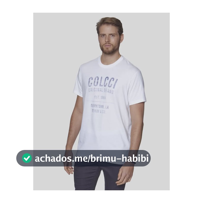 Camiseta Colcci Masculino Off Shell 350112371 Off Shell Logo M Estampa Localizada