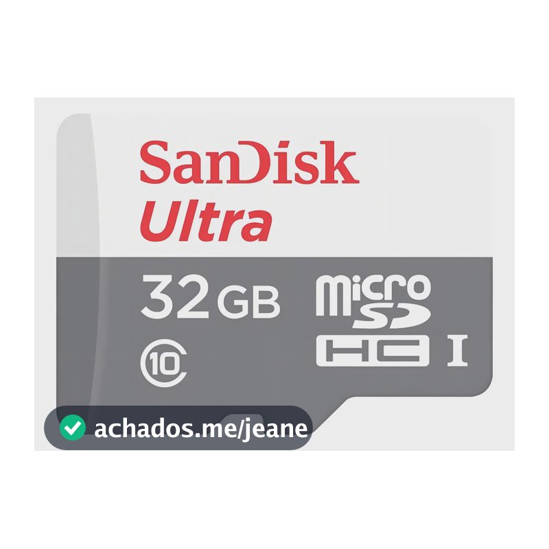 Cartão de Memória SanDisk Ultra MicroSD 32GB Classe 10 100MB/s