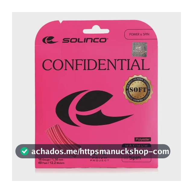 Corda Solinco Confidential Soft 16l 1.25mm Pink 1 Set 12m 1.25 Mm Rosa-chiclete