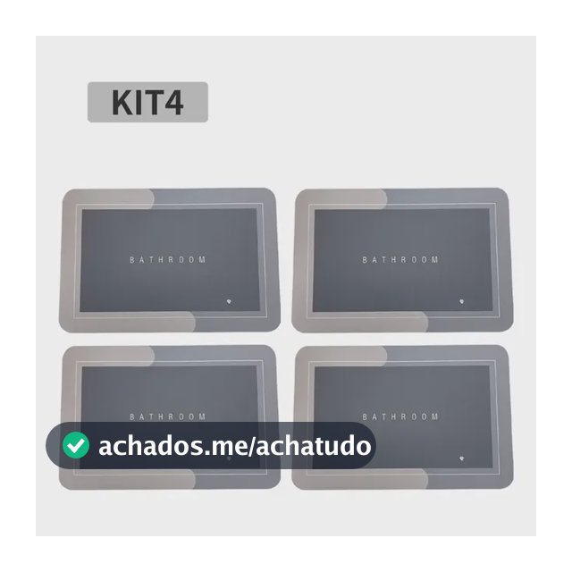 Kit4 Tapetes Para Banheiro Tapete Mágico Ultra  Para Absorçã
