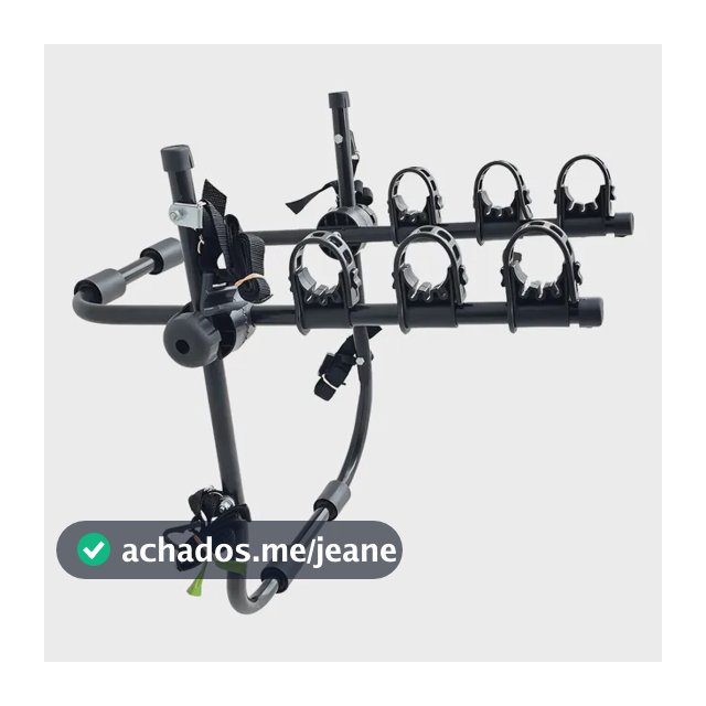Suporte Transbike P/ 3 Bikes Apoio Fixo Sedan Hatch Suv True Cor Preto