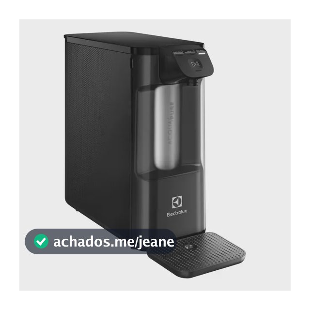 Purificador de Água Gelada Fria e Natural Eletrônico Placa Compacto Electrolux PE12P com Filtro Carvão 6 meses ou 3000L Painel Touch Preto Bivolt