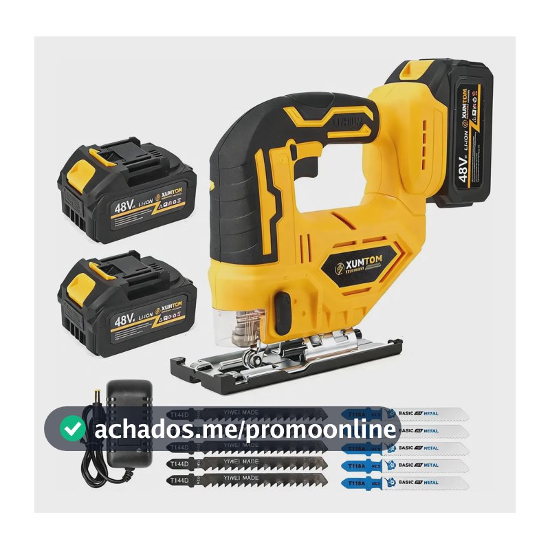 Serra Xumtom Elétrica Profissional 850w C/2 Baterias 127/220v