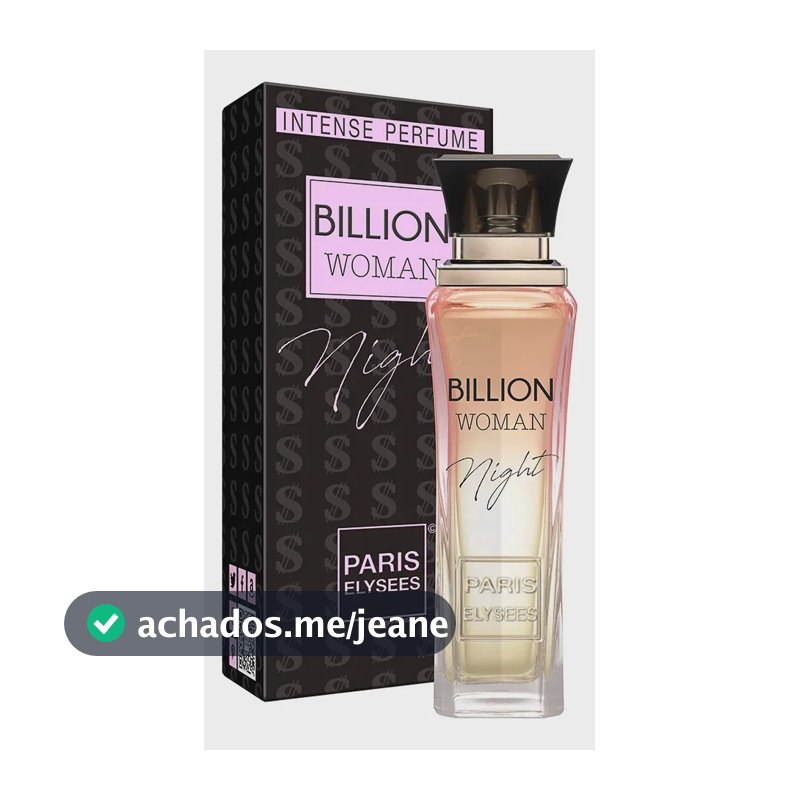 Perfume Billion Woman Night Paris Elysees Feminino Intense 100ml