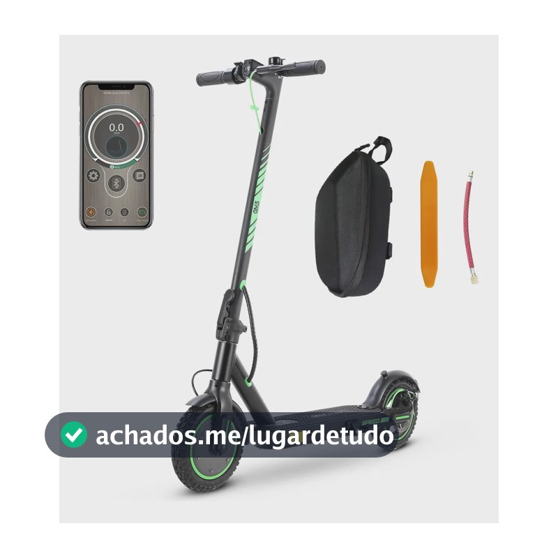 Gm5 P1 Max Patinete Elétrico Adulto, 400 W Scooter Elétrica, Autonomia De 30 Km Com A Bateria Totalmente Carregada, Velocidade Máxima De 25 Km/h, 10 Inch Pneu, Aplicativo Bluetooth, Preto