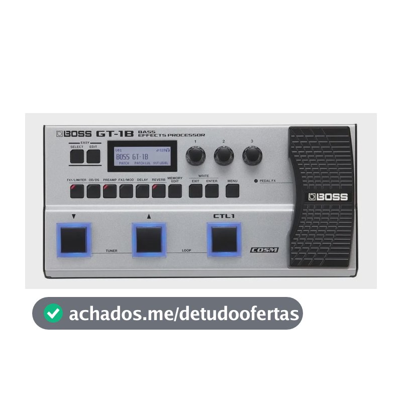 Pedal de efeito Boss Bass Effects Processor GT-1B cinza