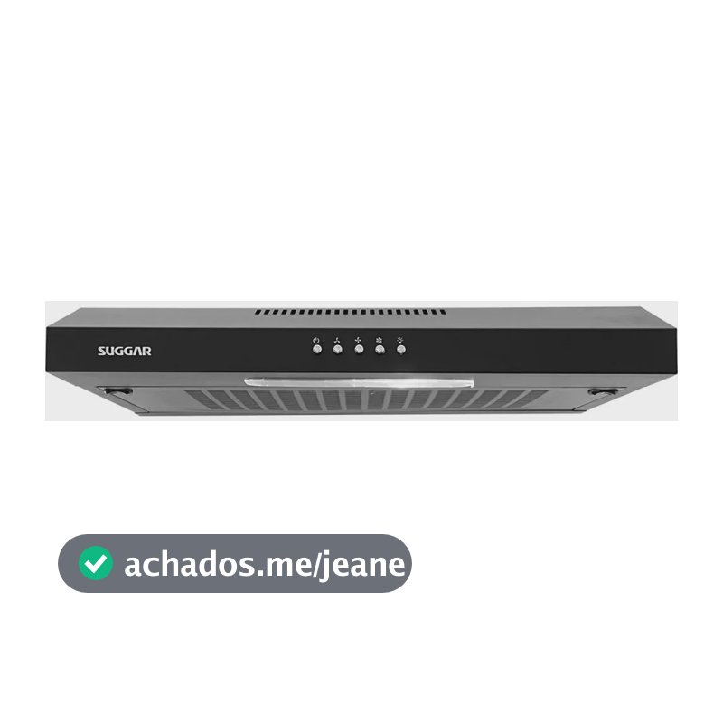 Depurador de Cozinha Suggar Slim com Manta de parede 60cm x 8.5cm x 48cm preto