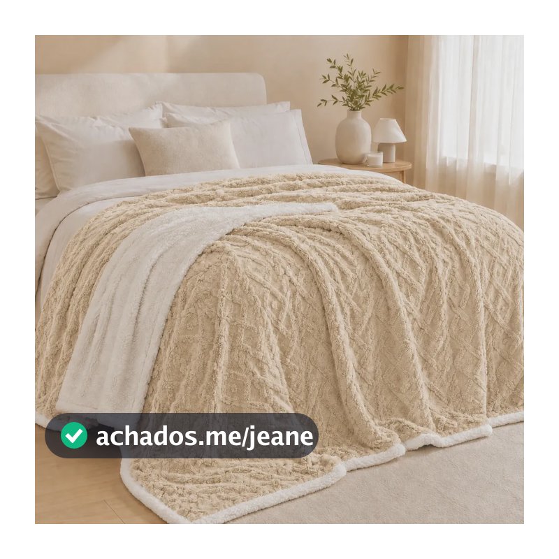 Manta Coberdrom Casal E Queen Cobertor Mantinha Quentinha Fleece Sherpa Confortável Para O Inverno Várias Cores Raraluz Casa Palha