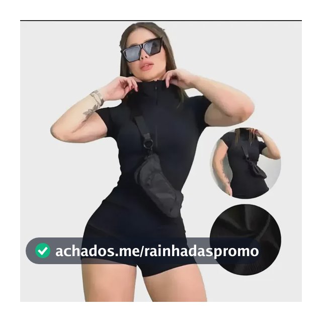 Macaquinho Feminino Moda Gringa Curto Ziper Academia Fitness
