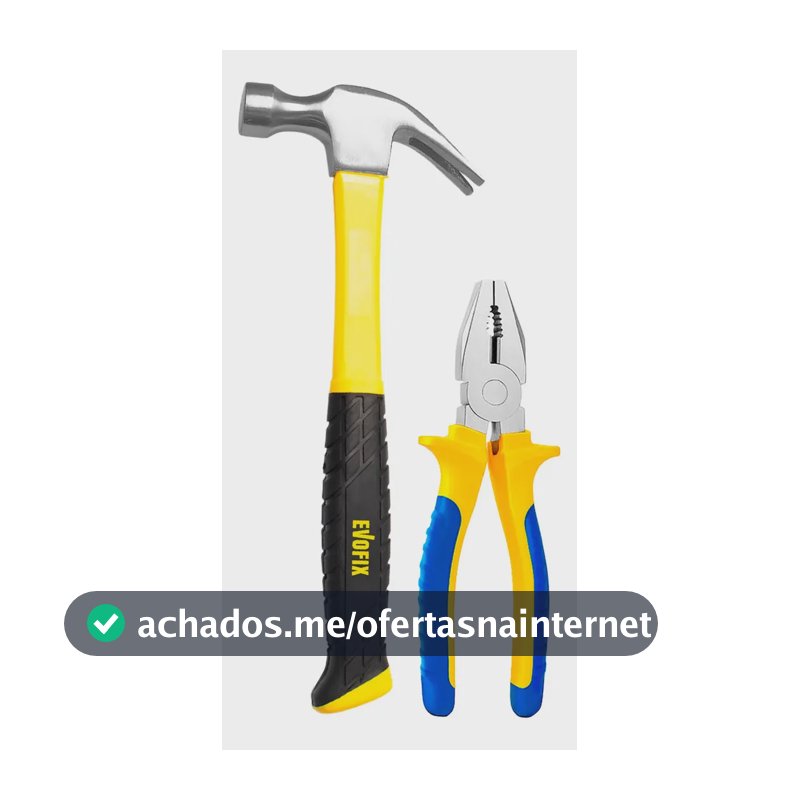 Kit Martelo Unha 29mm 700g + Alicate Universal 8” em Aço para Construção Manutenção Reparos Marcenaria Oficina Uso Profissional e Doméstico