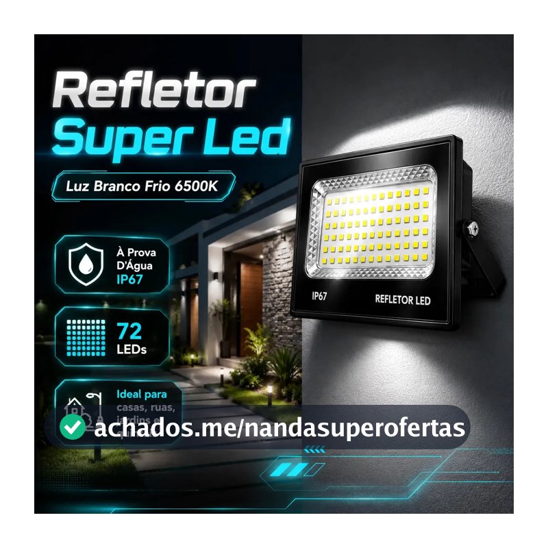 Kit 2 Refletor Led Holofote Slim 300w Prova D'água Cor Da Luz Branco Frio