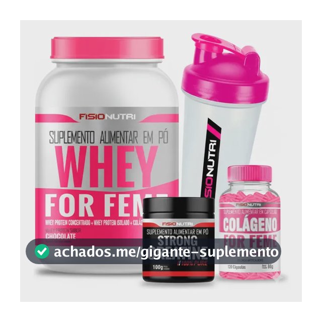 Combo Feminino 1 Whey + 1 Colágeno + 1 Creatina + Brinde