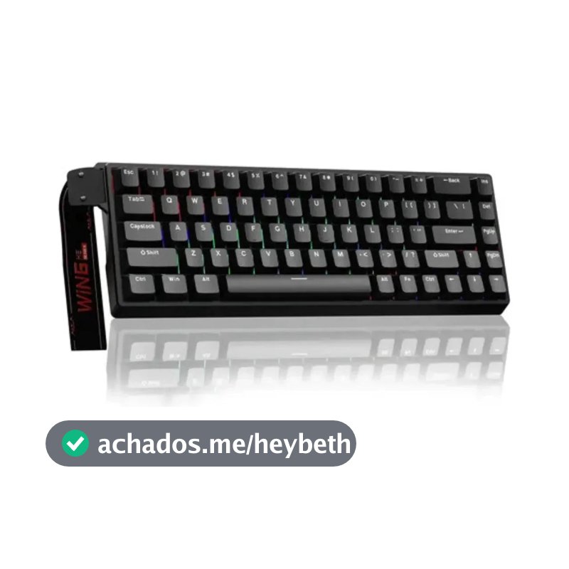 Teclado Magnético Aula Win68 68% Cor de teclado Preto Idioma Inglês US