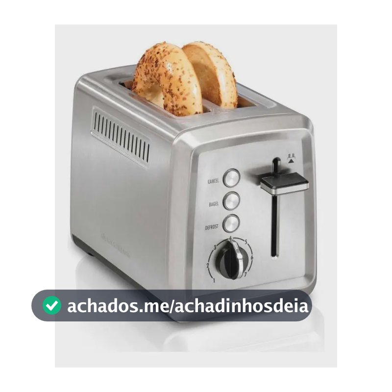 Torradeira Inox Elite Elétrica 230ºc 850w 7 Níveis De Torra 2 Fatias Grossas Com Bandeja De Migalhas Removível - Hamilton Beach