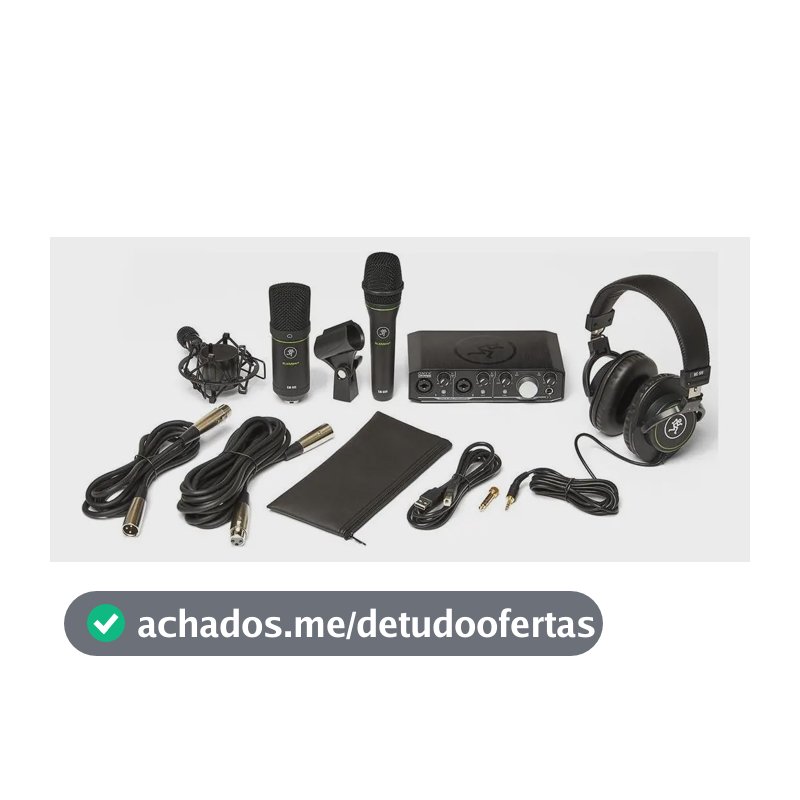 Kit Studio Gravação Mackie Producer Bundle Interface Áudio Pro Tools