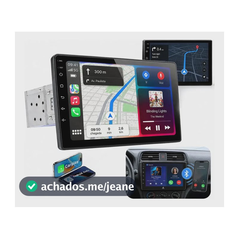 Central Multimídia 1 Din 9 Polegada Carplay Espelhamento Kit Kit Multimidia 1 Din