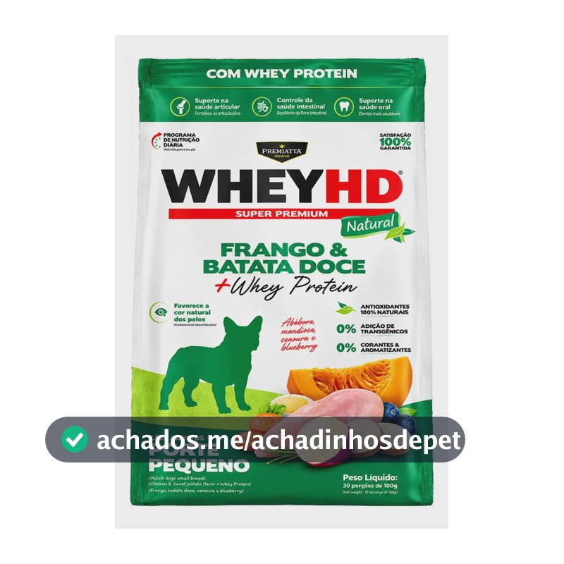 Racao Premiatta Whey Hd 31 P/ Cao Adul Raca Pq Sabor Mix 6kg