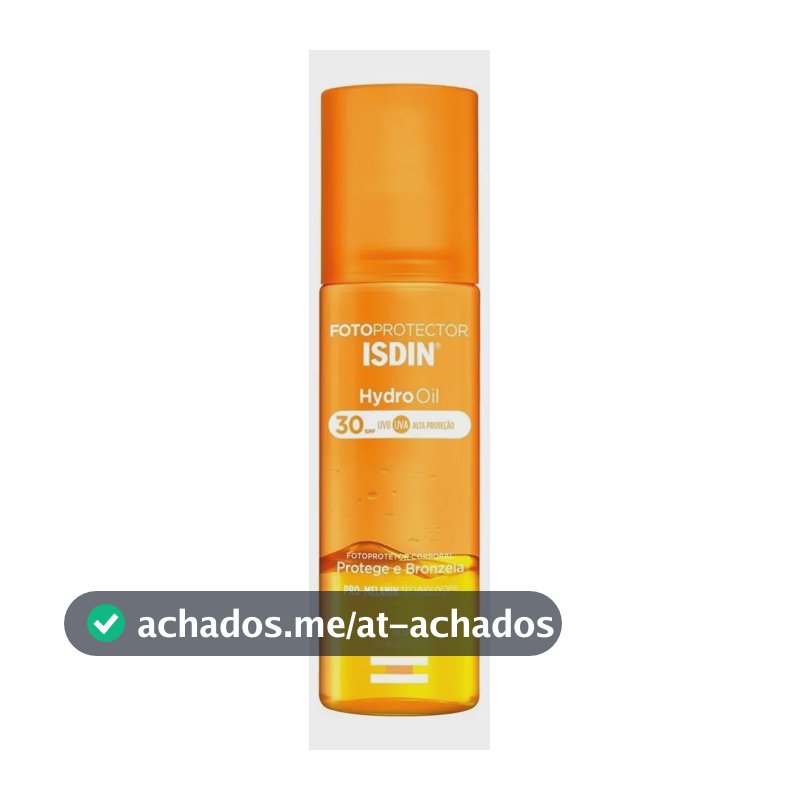 Protetor Solar Corporal e Bronzeador Isdin HydroOil FPS 30 200ml