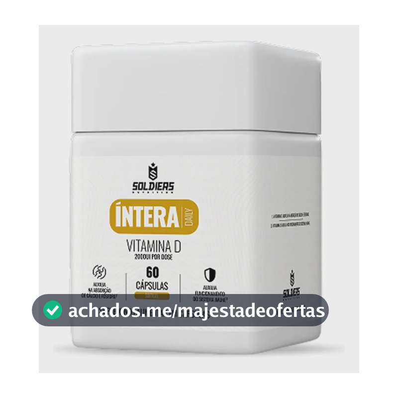 Vitamina D3 60 caps Softgel Íntera Daily 2000UI Imunidade Óssea Saúde Ossos - Soldiers