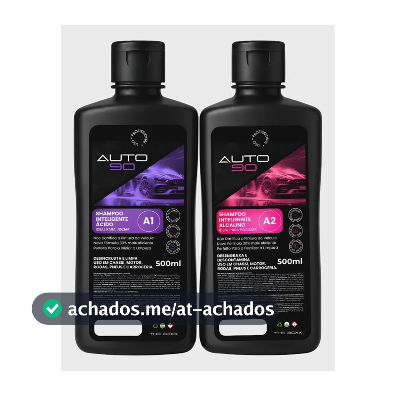 Shampoo Automotivo Auto90 1l Desincrustante + Desengraxante