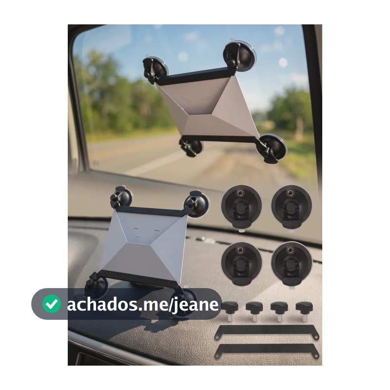 Suporte Veicular Starlink Mini com 4 Ventosas e Case para Painel Vidro Para-brisa e Teto Solar de Carro Caminhonete Motorhome e Barco Sem Ferramentas Louis Riel Acustico