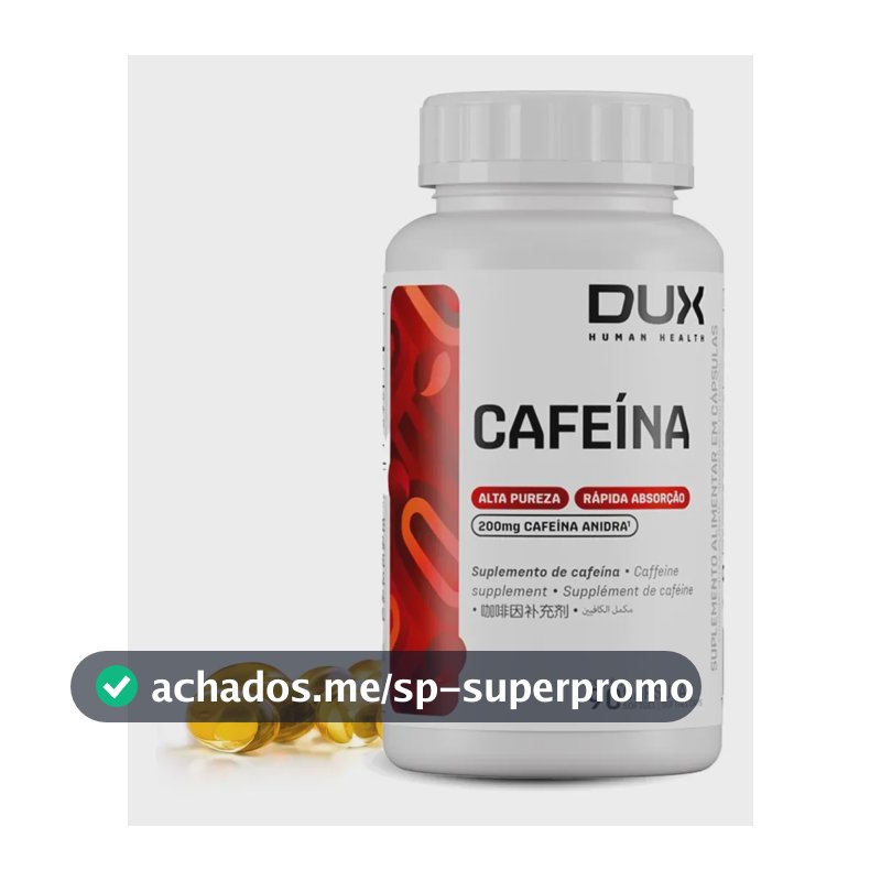 Cafeína Dux Nutrition em cápsula Sem sabor x 100g de 90 un