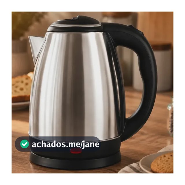 Chaleira Elétrica Inox 1,8L 1500W Aquecimento Rápido Automática