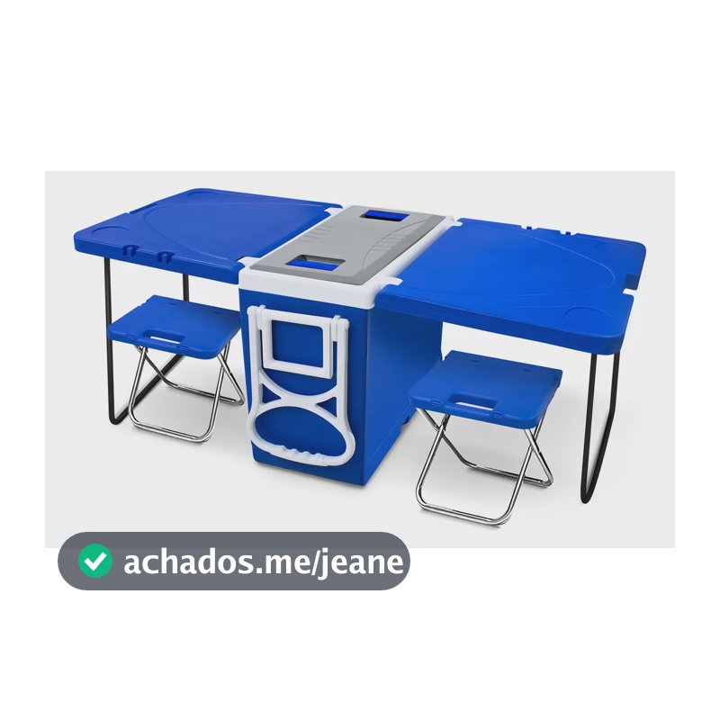 Caixa Térmica 32 L Com Mesa E Cadeira Praia Camping 5 Em 1