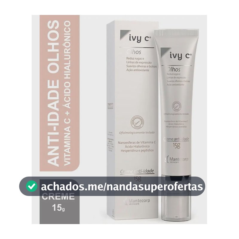Creme Anti-Idade Mantecorp Ivy C para Área dos Olhos com Vitamina C