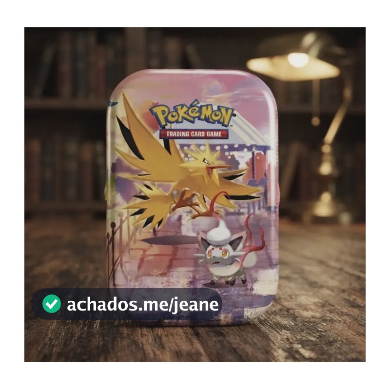 Mini Tin Lata Pokémon Tcg Zapdos Copag Inglês Inglês