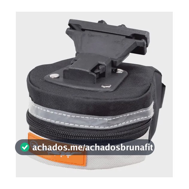 Bolsa De Selim Modelo 04 Tsw Com Engate Rápido Para Bike Cor Preto cinza