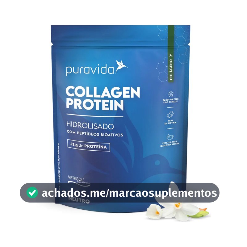 Collagen Protein Neutro 450g Sem Sabor Puravida Sem Sabor