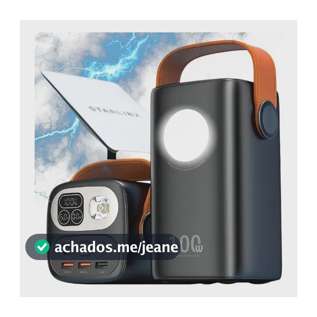 Power Bank 60.000mah 100w Para - Starlink Mini Ultra Rápido Carregador Portátil E Notebooks celulares computadores viagens trabalho home office proteções contra sobrecarga e curto-circuito Ice Coorel