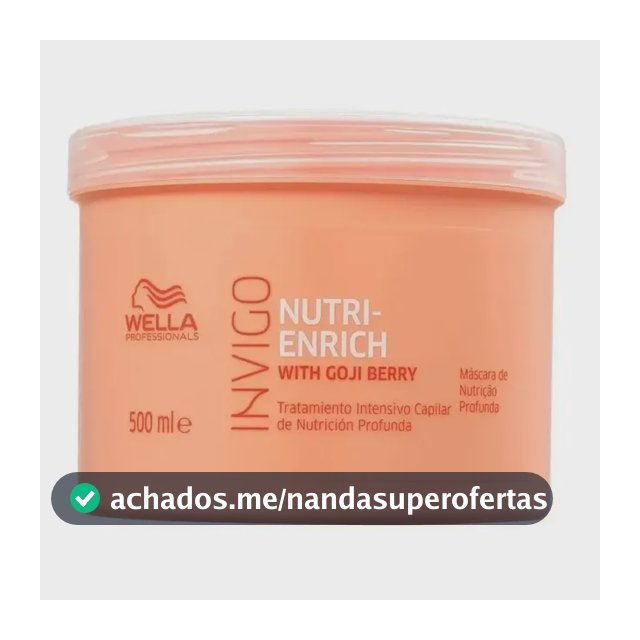 Máscara Invigo Nutri-enrich 500ml Wella Pro - Nutrição e Hidratação