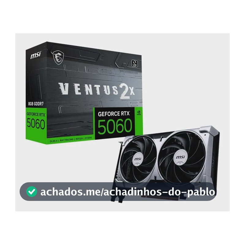 Open Box Nvidia Msi Rtx 5060 Ventus 2x 8gb Gddr7 Oc