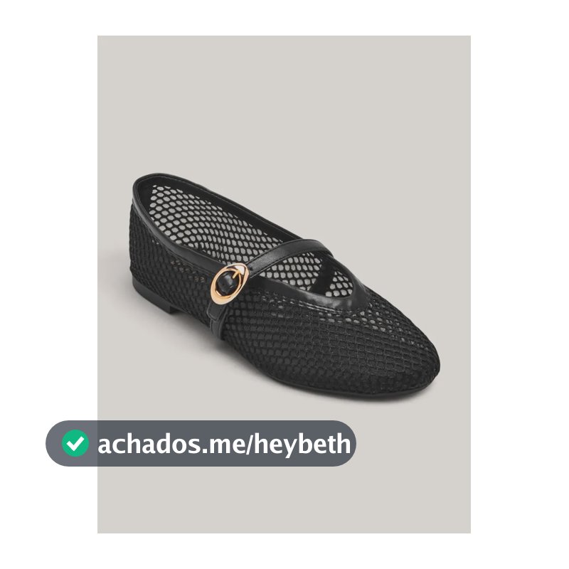 Sapatilha Feminina Tela Com Fivela Anacapri Preto Liso 37
