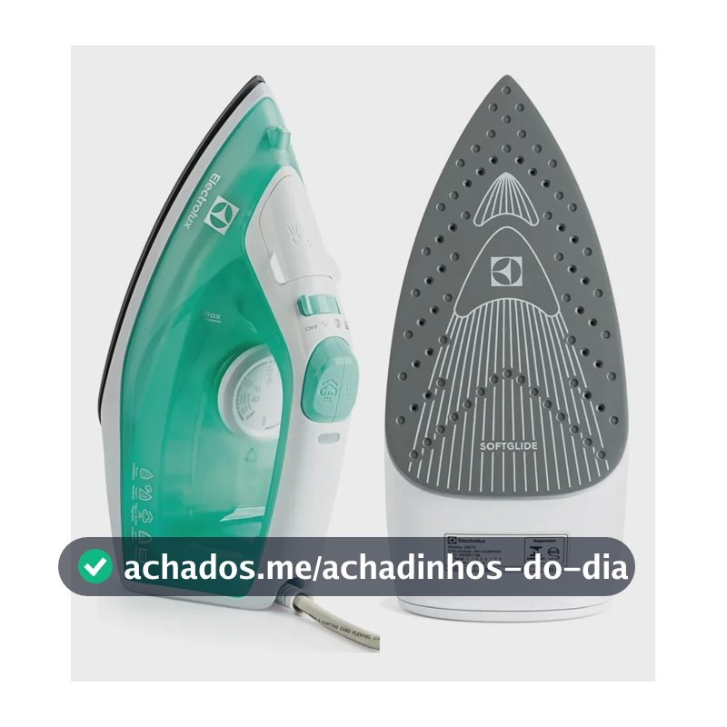 Ferro de Passar Roupa Seco e Vapor base antiaderente ceramica 1200W cabo 1,65m Electrolux vapor vertical extra anti gotejamento SIE70