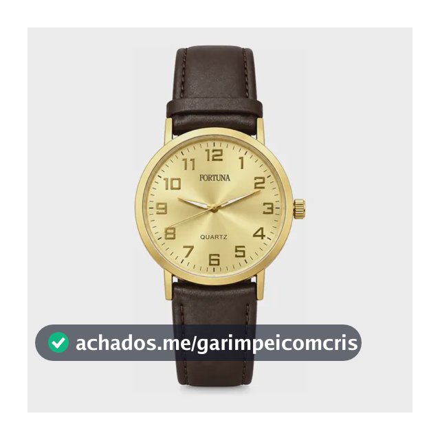 Relógio De Pulso Masculino Minimalista Old Money Fortuna Marrom Cx Dourada