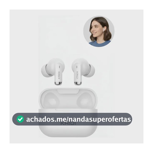 Fone De Ouvido Sem Fio In-ear Kaidi Kd-780 Bluetooth 5.4 Tws Branco