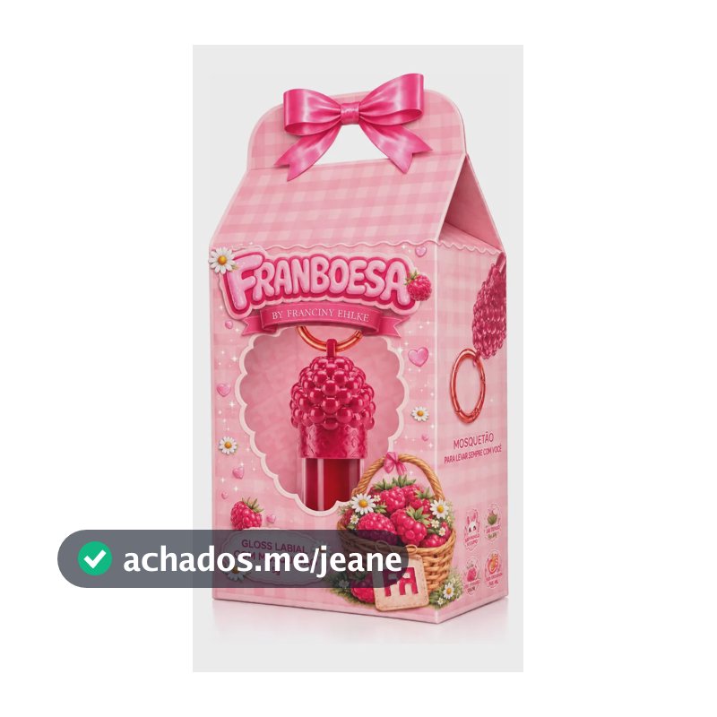 Gloss Franboesa Fran By Franciny Ehlke Brilho Vermelho