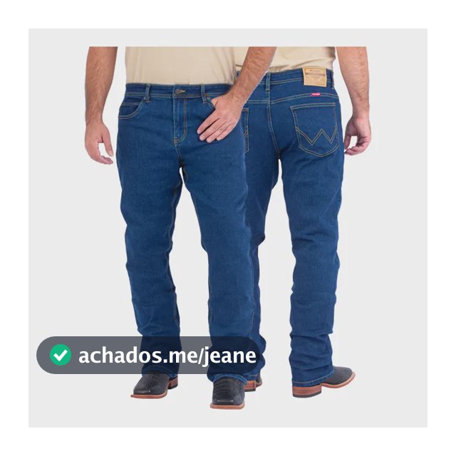 Calça Jeans Wrangler Reta Masculina Cowboy Importada