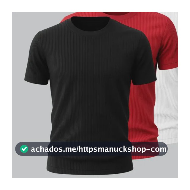 Kit 4 Camisetas Canelada Americana Masculina Ribana Premium