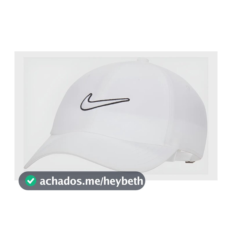 Boné Nike Club Swoosh Unissex Cor Branco Preto Tamanho M/g