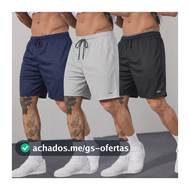 Kit3 Short Futebol Bermuda Masculina Academia Treino Esporte