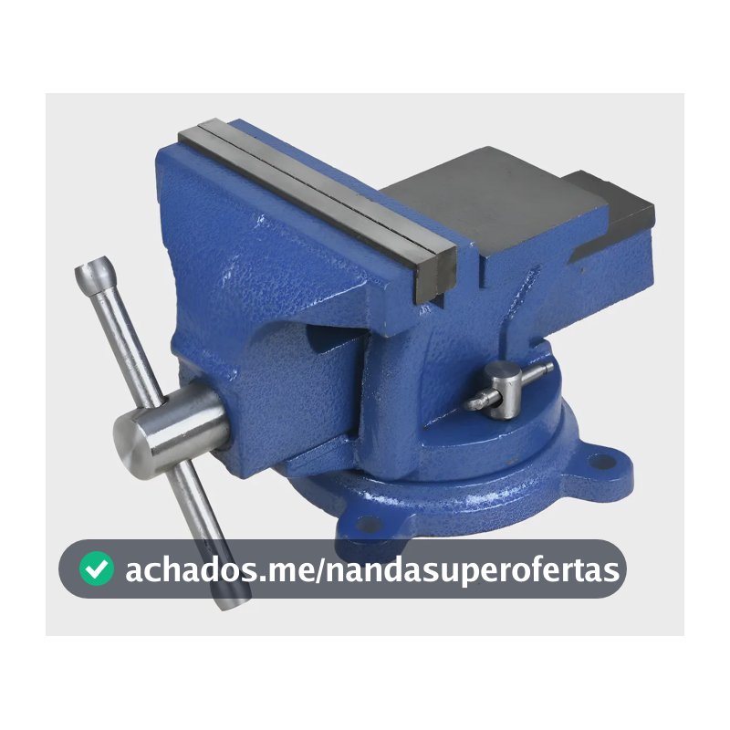 Morsa Torno De Bancada N°5 Profissional Com Mordente Fixo Azul