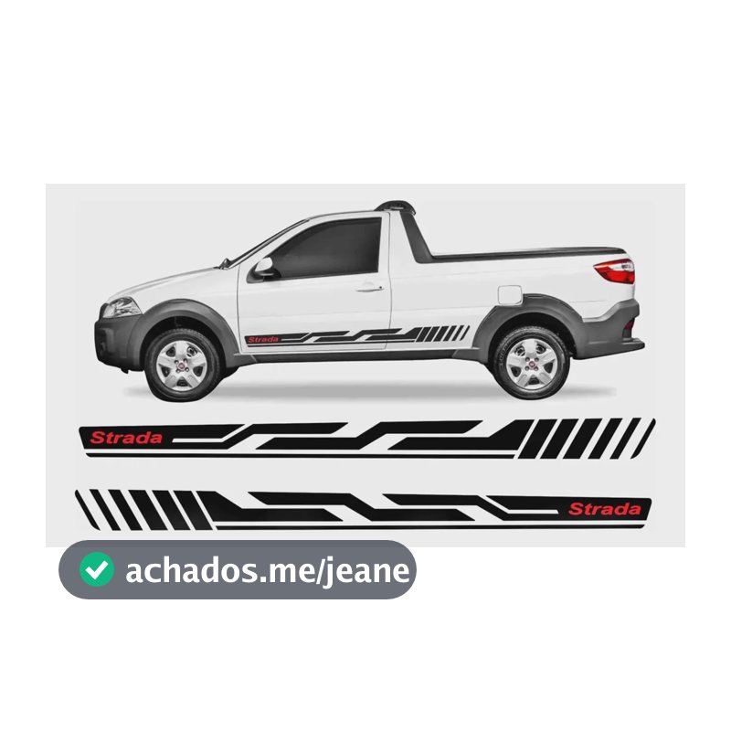 Par Adesivo Fiat Strada Faixa Lateral Sport Acessorios Ft104