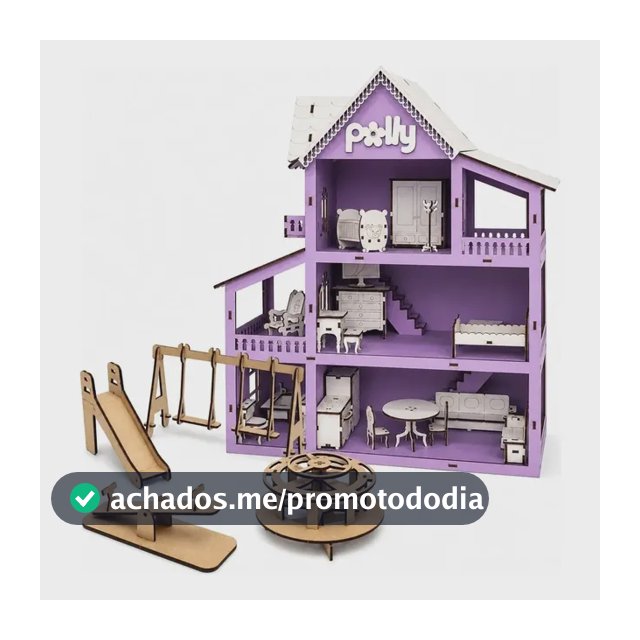 Grupo Paraíso Mdf kit casinha boneca 19 moveis vom parquinho postagem cor lilás