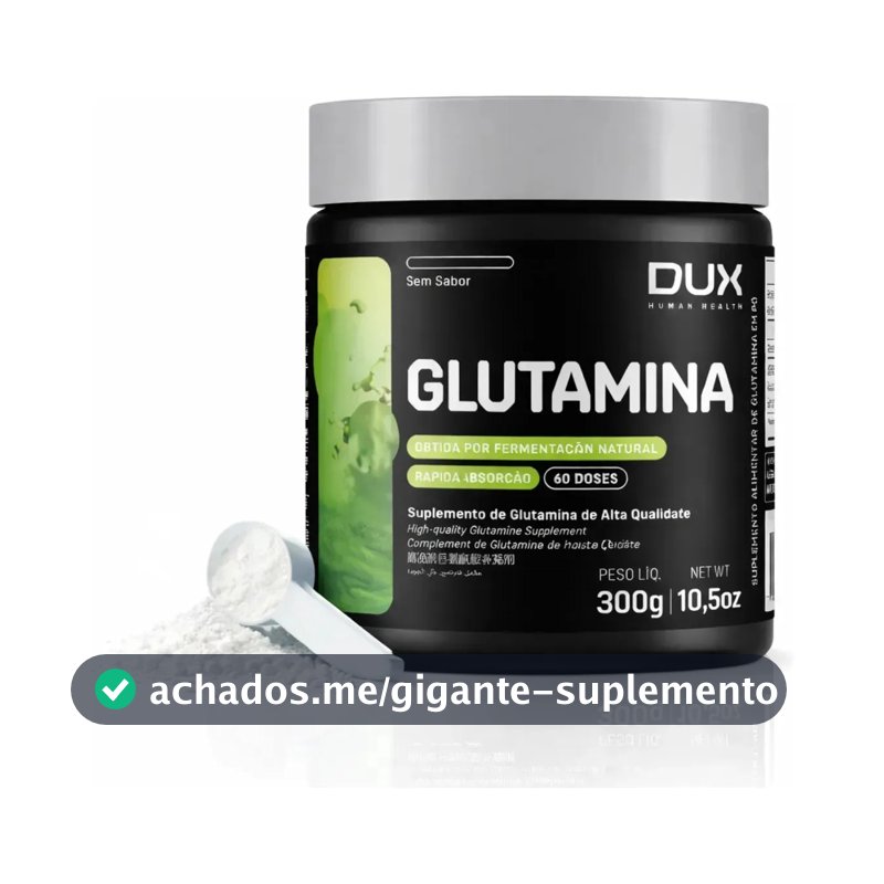 Suplemento Dux Nutrition Glutamina en pó sabor sem sabor x 300g
