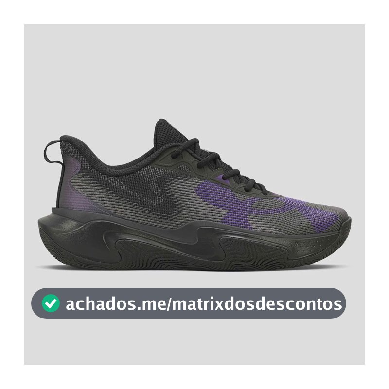 Tênis Masculino Layup Under Armour Preto Liso 38 Br