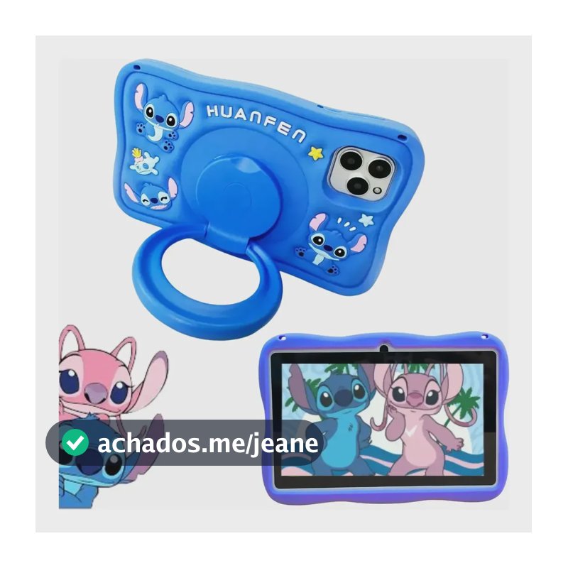 Tablet Infantil Freefire Roblox 7 4gb 128gb Stitch Chip Azul Azul